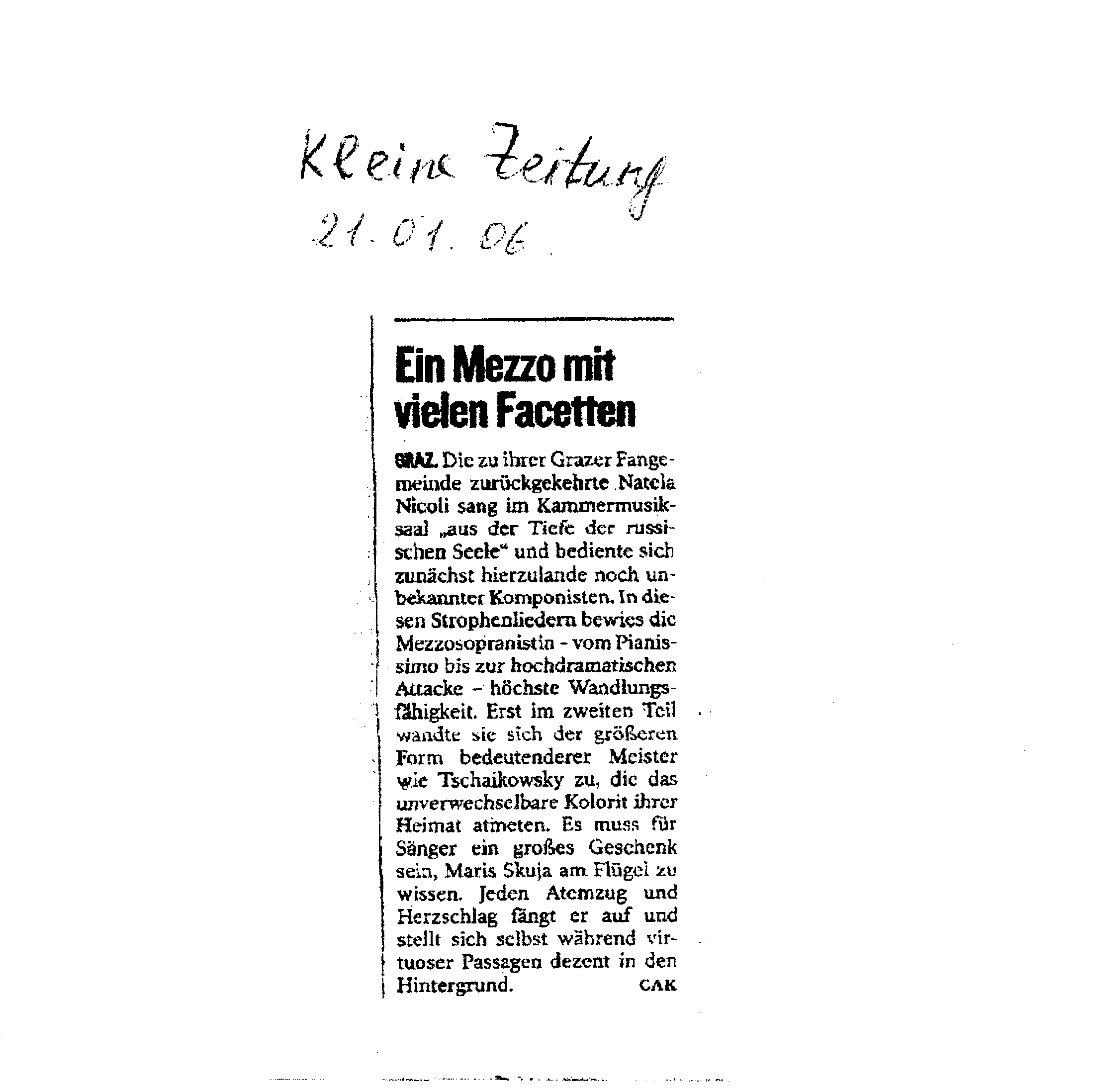 Zeitungsartikel